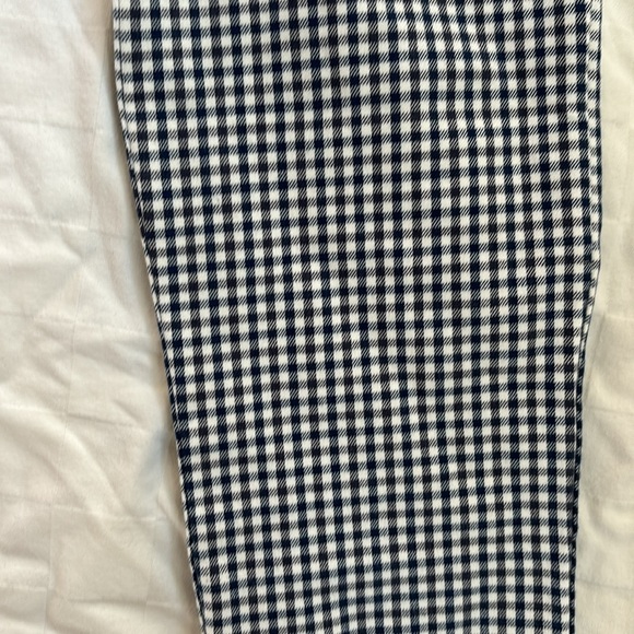 Blue and White Check Signature Skinny Ankle Gap Pant - Picture 5 of 5